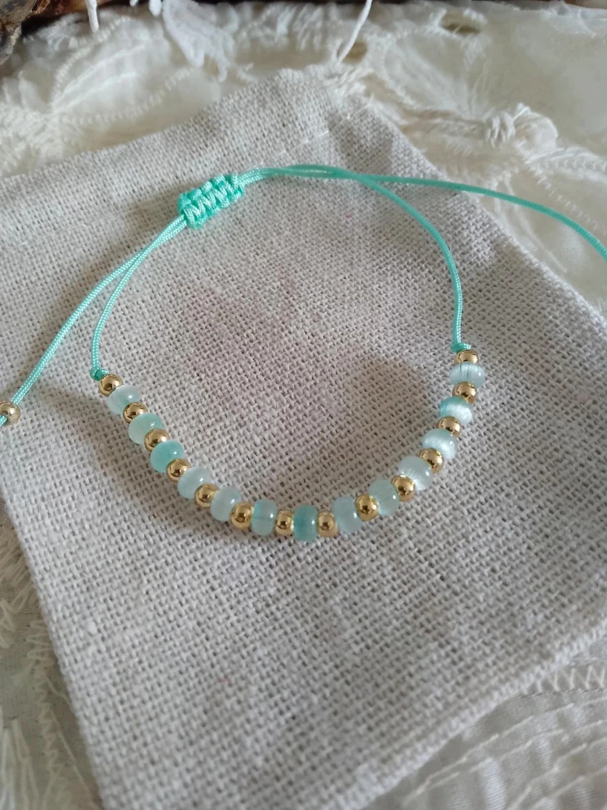 Bracelet pierres naturelles oeil de chat – photo 2